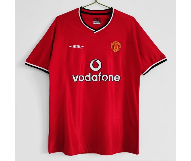 Manchester United FC Men Home Retro Soccer Jersey 2000