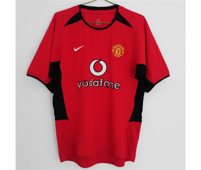 Manchester United FC Men Home Retro Soccer Jersey 2002