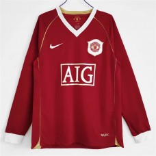 Manchester United FC Men Long Sleeve Home Retro Soccer Jersey 2006