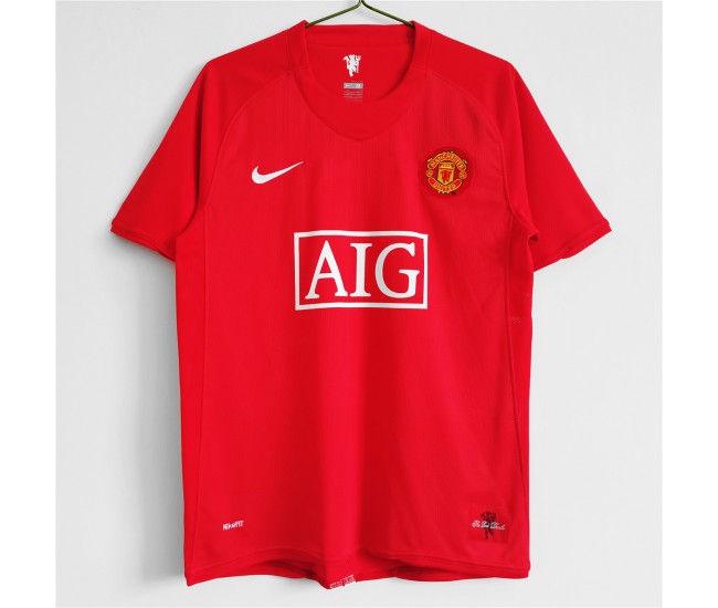 Manchester United FC Men Home Retro Soccer Jersey 2007