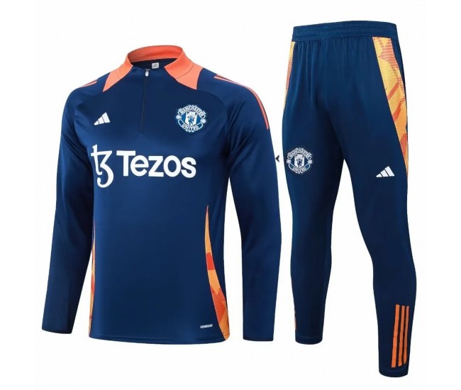 Manchester United Navy Training Technical Soccer Tracksuit 2024