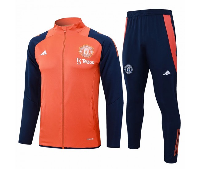 Manchester United Orange Training Presentation Soccer Tracksuit 2024