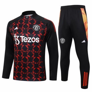 Manchester United Black Training Technical Soccer Tracksuit 2024