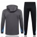 Tottenham Hotspur Grey Training Hooded Technical Soccer Tracksuit 2024