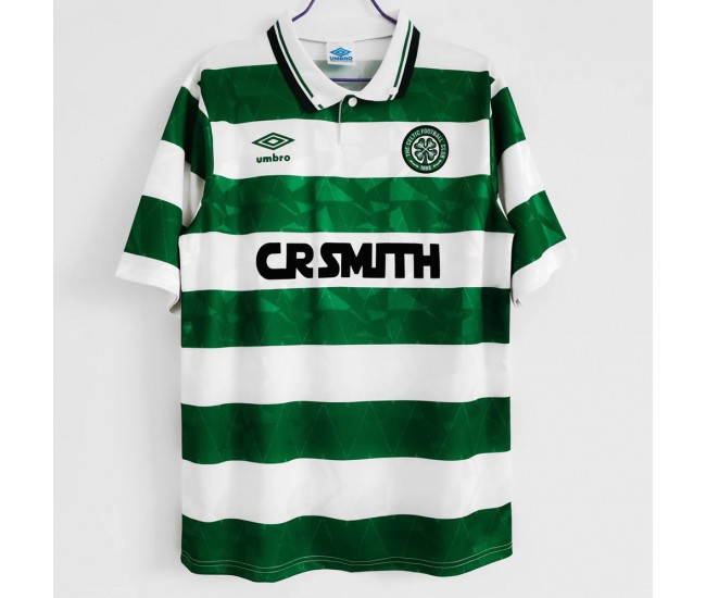 Celtic Glasgow Men Home Retro Soccer Jersey 1989