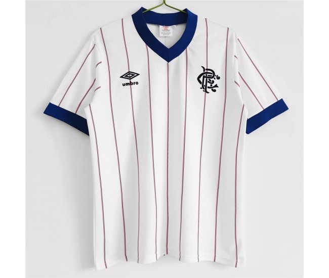 Rangers FC Men Away Retro Soccer Jersey 1982