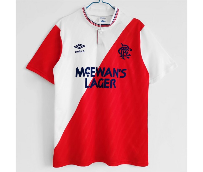 Rangers FC Men Away Retro Soccer Jersey 1987