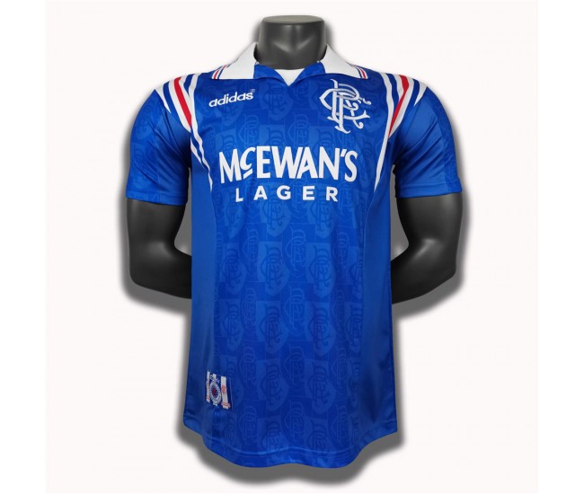 Rangers FC Men Home Retro Soccer Jersey 1996