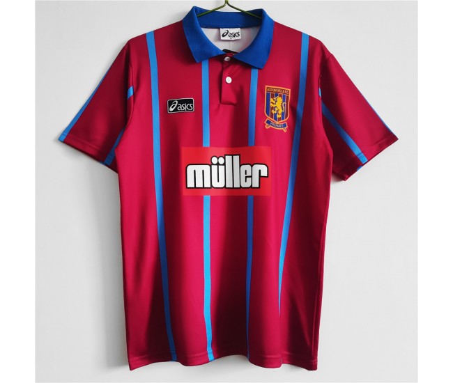 Aston Villa Men Home Retro Soccer Jersey 1993