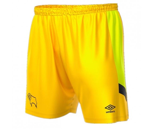 Derby County Yellow Goalkeeper Soccer Shorts 2023