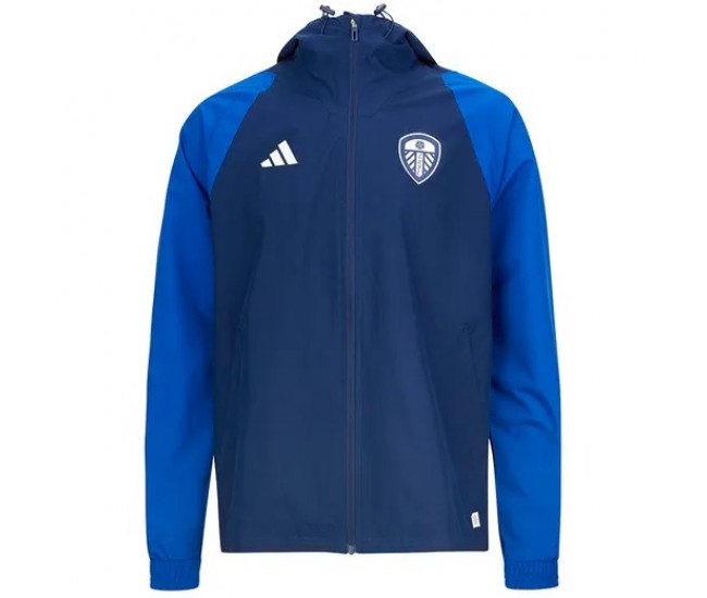 Leeds United Player Pre Match Training Soccer Jacket 2023