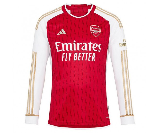 Arsenal Men's Long Sleeve Home Soccer Jersey 2023