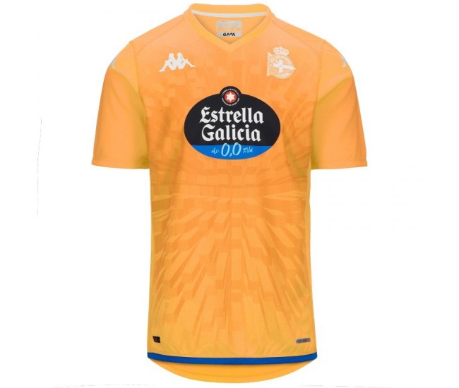 Deportivo La Coruña Mens Orange Goalkeeper Soccer Jersey 2023