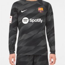 FC Barcelona Mens Black Goalkeeper Soccer Jersey 2023