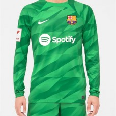 FC Barcelona Mens Green Goalkeeper Soccer Jersey 2023