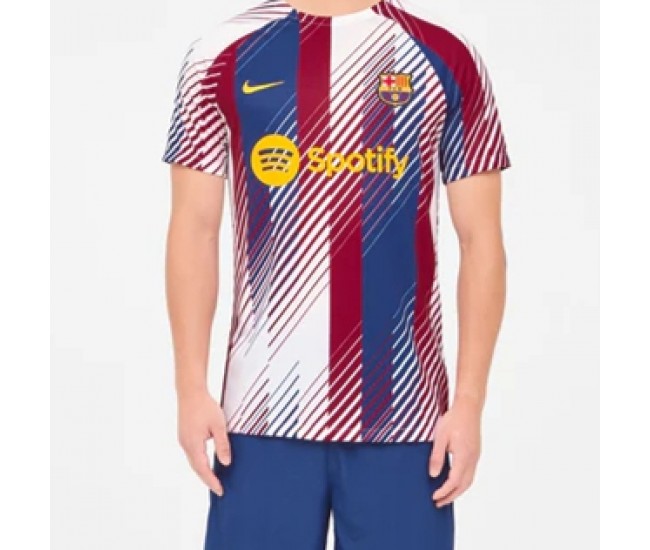 FC Barcelona Mens Pre Match Home Soccer Jersey 2023