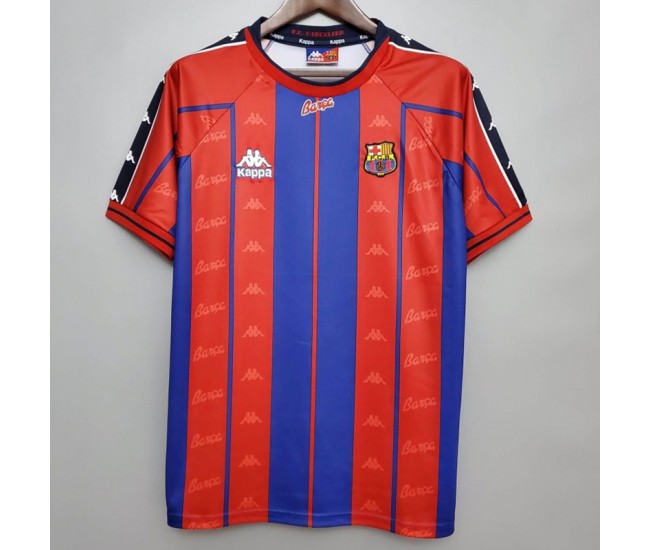 FC Barcelona Men Home Retro Soccer Jersey 1997