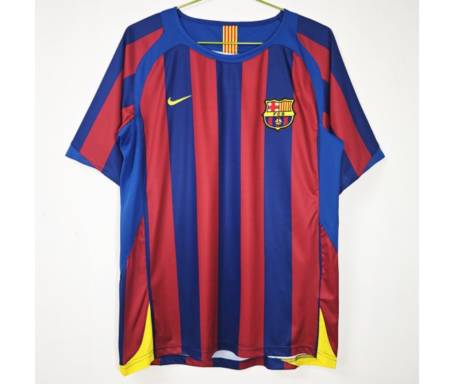 FC Barcelona Men Home Retro Soccer Jersey 2005