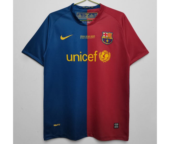 FC Barcelona Men Home Retro Soccer Jersey 2008