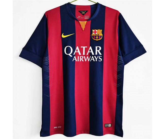 FC Barcelona Men Home Retro Soccer Jersey 2014