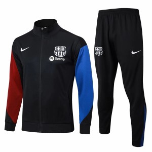 FC Barcelona Black Training Presentation Soccer Tracksuit 2024