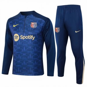 FC Barcelona Blue Training Technical Soccer Tracksuit 2024