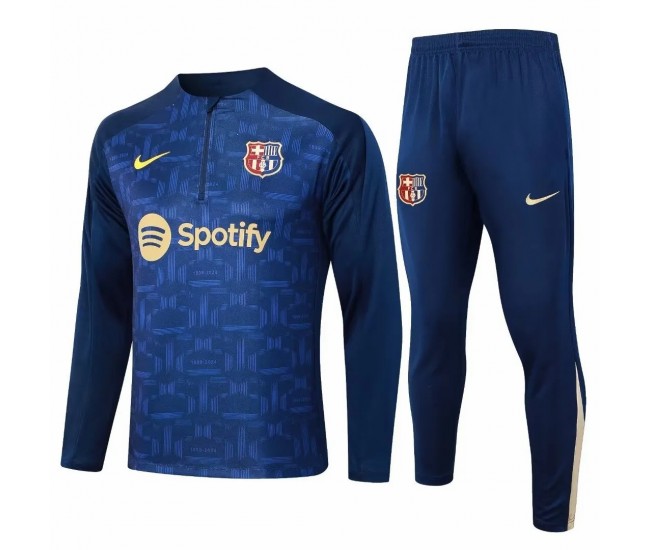 FC Barcelona Blue Training Technical Soccer Tracksuit 2024