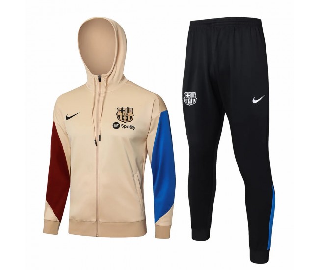 FC Barcelona Coach Hooded Presentation Soccer Tracksuit 2024