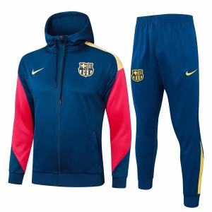 FC Barcelona Navy Hooded Presentation Soccer Tracksuit 2024