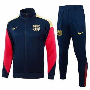 FC Barcelona Navy Training Presentation Soccer Tracksuit 2024