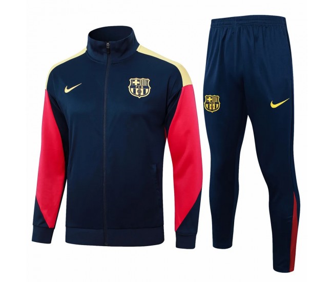 FC Barcelona Navy Training Presentation Soccer Tracksuit 2024