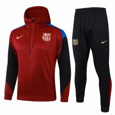 FC Barcelona Red Hooded Presentation Soccer Tracksuit 2024