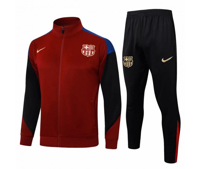 FC Barcelona Red Training Presentation Soccer Tracksuit 2024