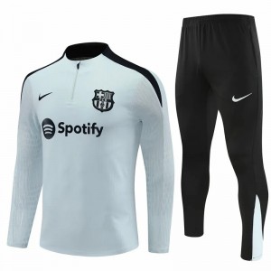 FC Barcelona White Training Technical Soccer Tracksuit 2024