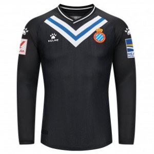 RCD Espanyol Mens Black Long Sleeve Goalkeeper Soccer Jersey 2023