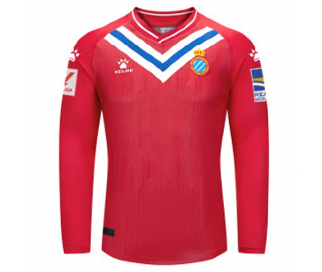 RCD Espanyol Mens Red Long Sleeve Goalkeeper Soccer Jersey 2023