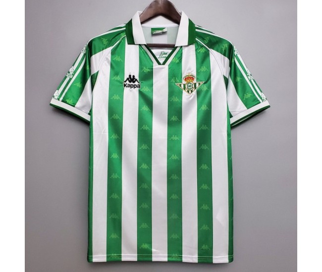 Real Betis Men Home Retro Soccer Jersey 1995