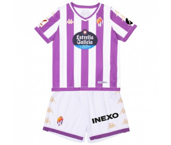 Real Valladolid Kids Home Soccer Kit 2023