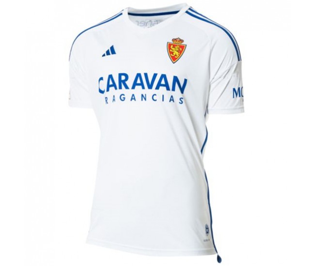 Real Zaragoza Mens Home Soccer Jersey 2023