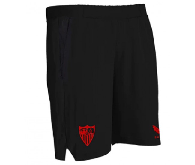 Sevilla Mens Black Soccer Shorts 2023