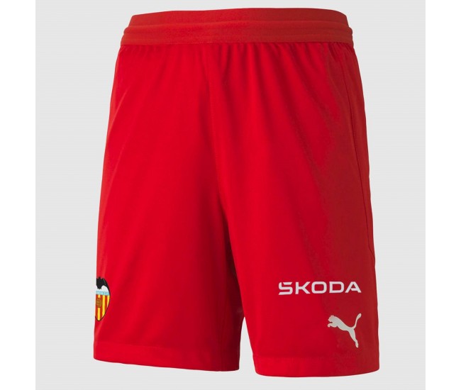 Valencia CF Mens Red Goalkeeper Soccer Shorts 2023