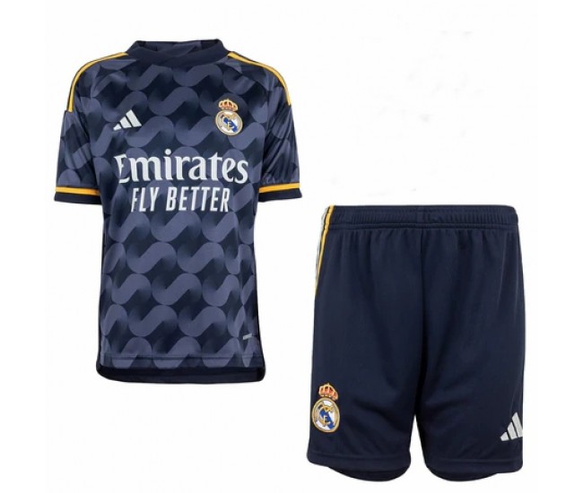 Real Madrid Kids Away Soccer Kit 2023