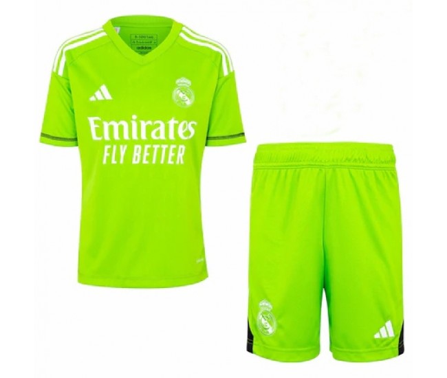 Real Madrid Kids Goalkeeper Soccer Kit 2023