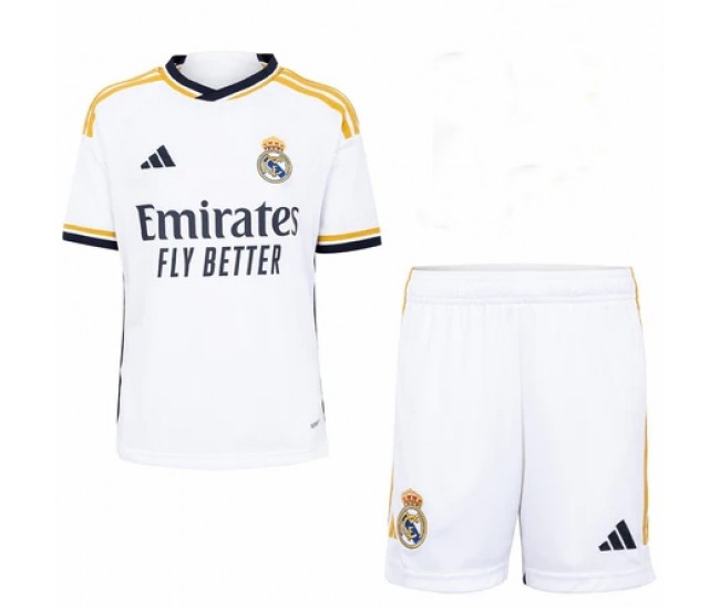 Real Madrid Kids Home Soccer Kit 2023