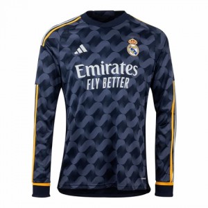 Real Madrid Mens Long Sleeve Away Soccer Jersey 2023