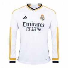 Real Madrid Mens Long Sleeve Home Soccer Jersey 2023