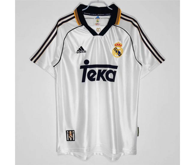 Real Madrid Men Home Retro Soccer Jersey 1999