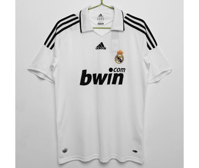 Real Madrid Men Home Retro Jersey 2008