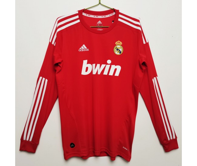 Real Madrid Men Long Sleeve Third Retro Soccer Jersey 2011