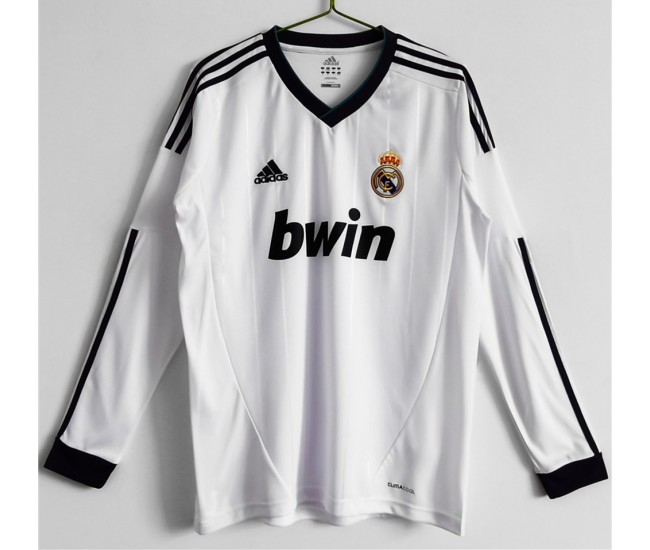 Real Madrid Long Sleeve Home Retro Jersey 2012